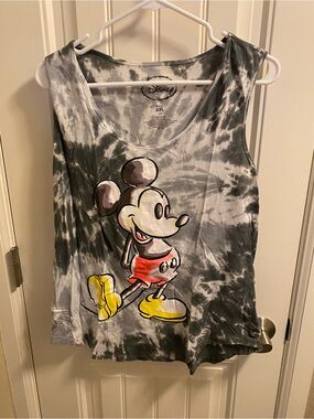 Disney XXL Juniors Tank Top Mickey Mouse Tie Dye Shirt 19